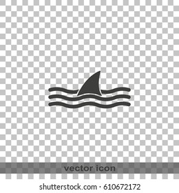 Shark fin icon.