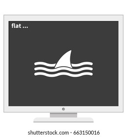 Shark fin icon.