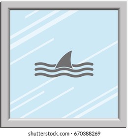 Shark fin icon.