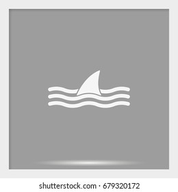 Shark fin icon.