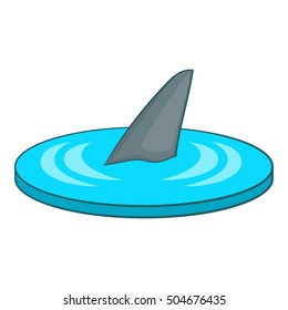 Shark fin icon. Cartoon illustration of shark fin vector icon for web design