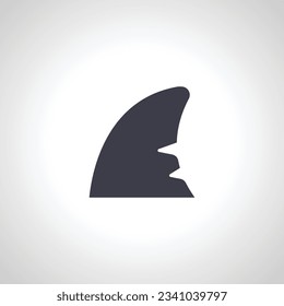 Shark fin icon. Shark fin isolated icon