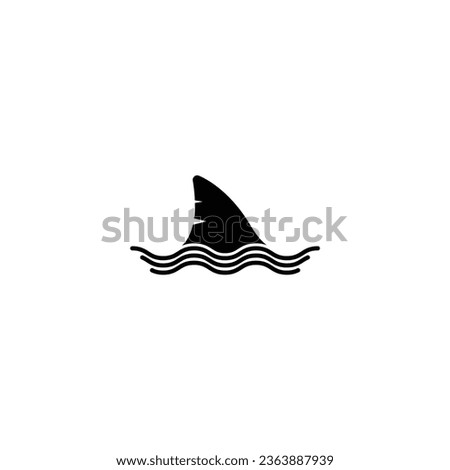 Shark fin icon isolated vector graphics