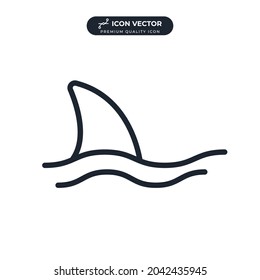 shark fin icon symbol template for graphic and web design collection logo vector illustration