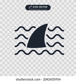 shark fin icon symbol template for graphic and web design collection logo vector illustration