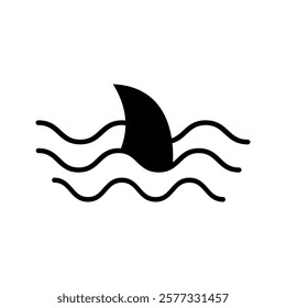 shark fin icon symbol template for graphic and web design collection logo vector illustration