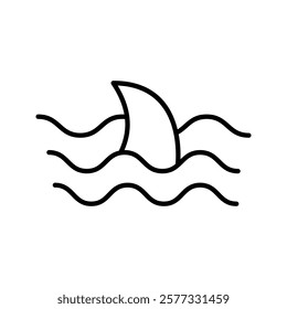 shark fin icon symbol template for graphic and web design collection logo vector illustration