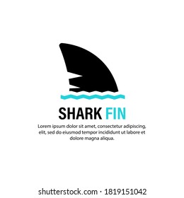 Shark fin icon. Take care concept. Vector on isolated white background. EPS 10