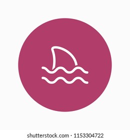 shark fin icon vector