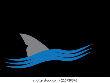 Shark Fin Icon. Vector 