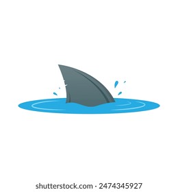 Shark Fin Icon Vector Design.