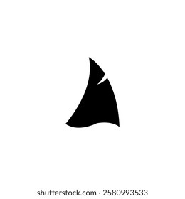 shark fin icon, vector flat black simple trendy style illustration for web and app..eps