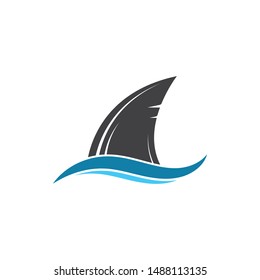 shark fin icon vector illustration design template