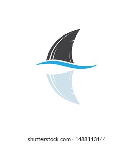 shark fin icon vector illustration design template