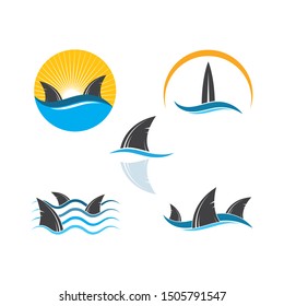 shark fin icon vector illustration design