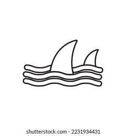 shark fin icon vector illustration symbol design