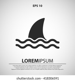 shark fin icon. shark fin vector illustration