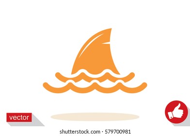 shark fin icon vector illustration.