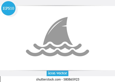 shark fin icon vector illustration .