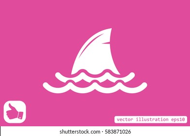 shark fin icon vector illustration.