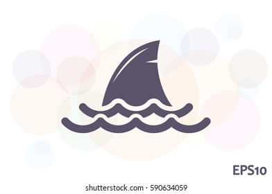 shark fin icon vector illustration.