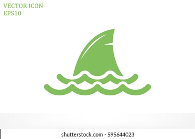 shark fin icon vector illustration.