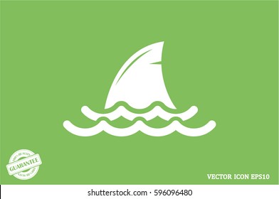 Shark Fin Icon Vector Illustration Eps10