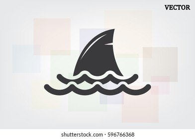 shark fin icon vector illustration eps10