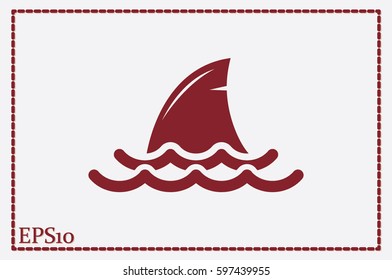 shark fin icon vector illustration eps10
