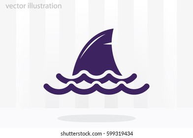 shark fin icon vector illustration eps10