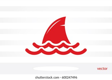 shark fin icon vector illustration eps10