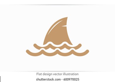 shark fin icon vector illustration eps10