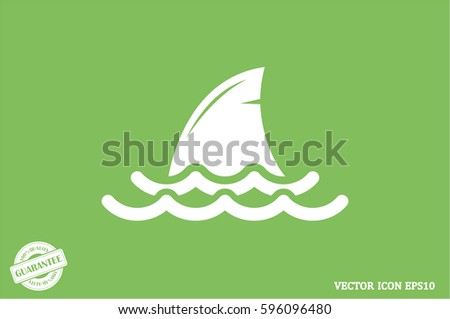shark fin icon vector illustration eps10