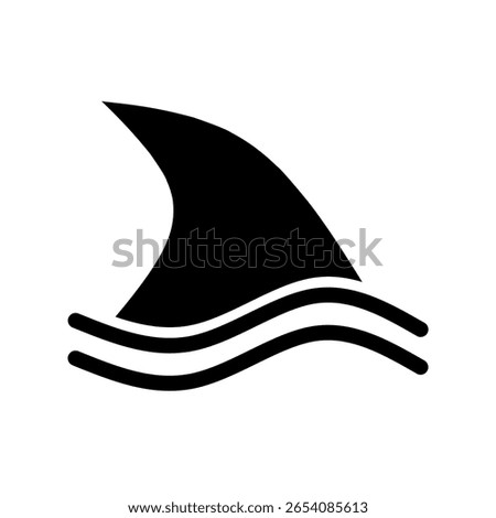 shark fin icon vector on white background