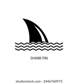 shark fin icon vector. shark fin sign flat trendy style illustration on white background..eps