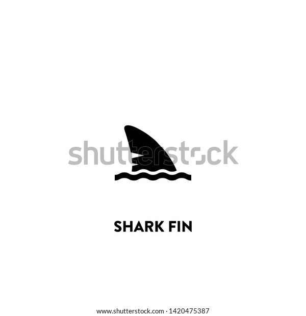 shark fin icon vector. shark fin sign on\
white background. shark fin icon for web and\
app