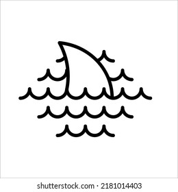 shark fin icon. shark fin icon for web and app. shark fin sign on white background.