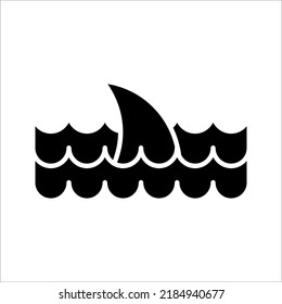 shark fin icon. shark fin icon for web and app. shark fin sign on white background.