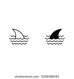 shark fin icon. shark fin icon for web and app color editable