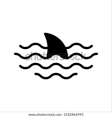 shark fin icon. shark fin icon for web and app. shark fin sign on white background.