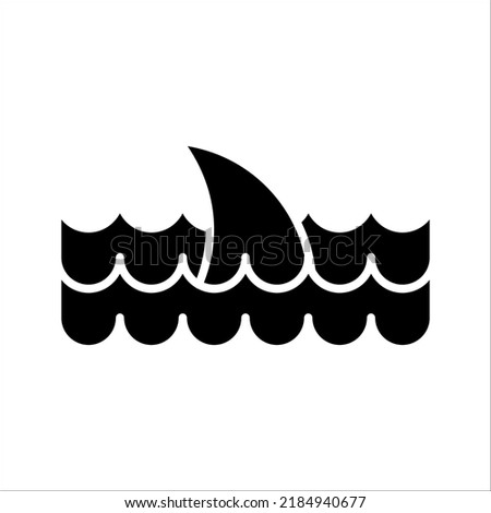 shark fin icon. shark fin icon for web and app. shark fin sign on white background.
