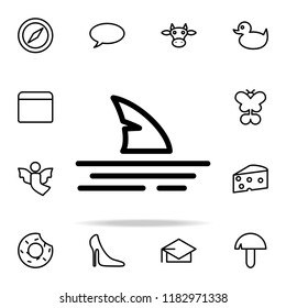 shark fin icon. web icons universal set for web and mobile