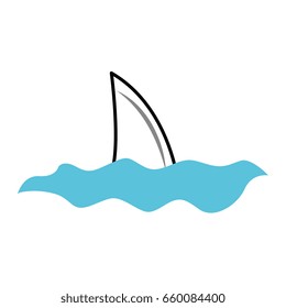 shark fin isolated icon