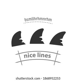 shark fin isolated vector icon. sea animal design element