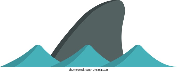 Haifischflossen, einzelne Vektorgrafik.