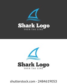 Shark Fin Logo design for Business of Shark Services