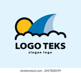 shark fin logo design good for industrial, food ,education or any design.