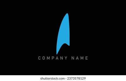 shark fin logo design, suitable for gaming companies or tourism companies