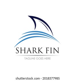 Shark fin logo design template. Vector illustration