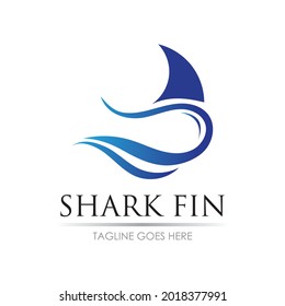 Shark fin logo design template. Vector illustration